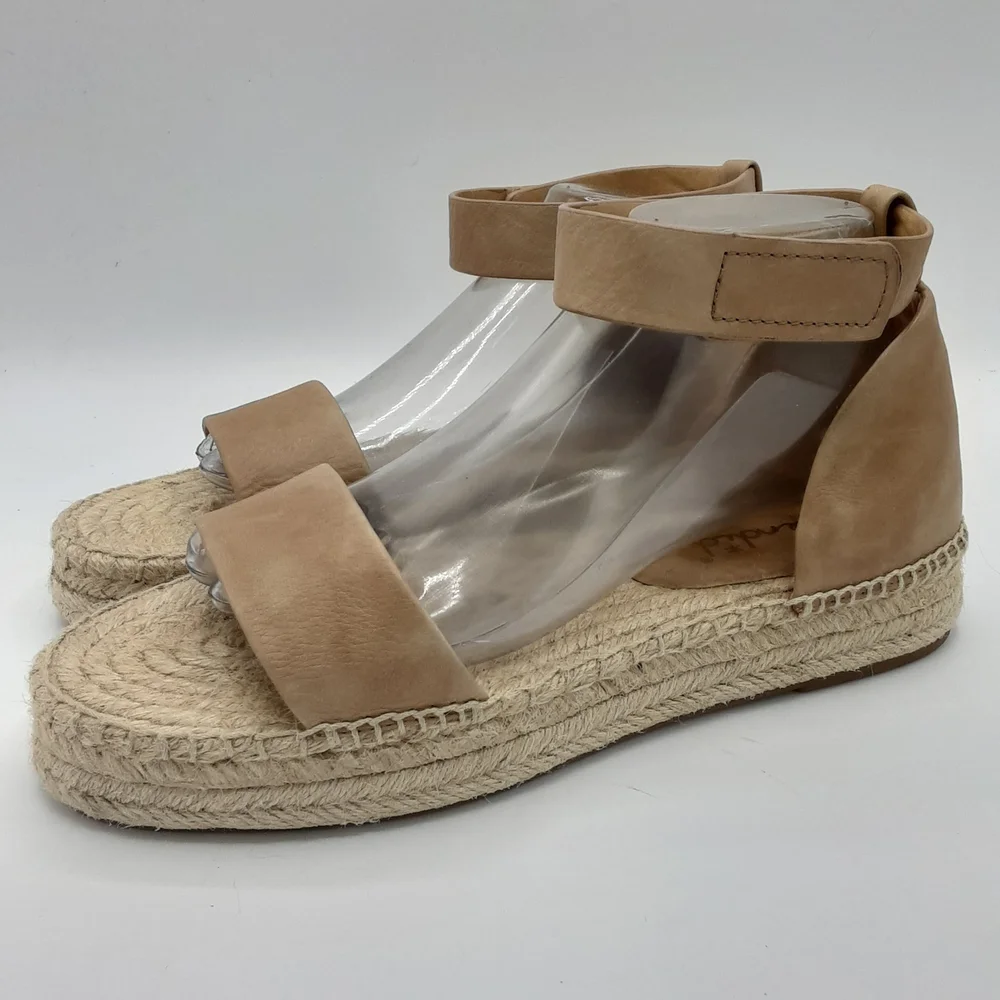 Splendid Jensen Suede Tan Espadrille Sandals.